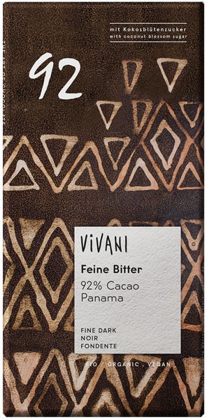 Vivani Bitter Chocolate 92% Organic Cocoa