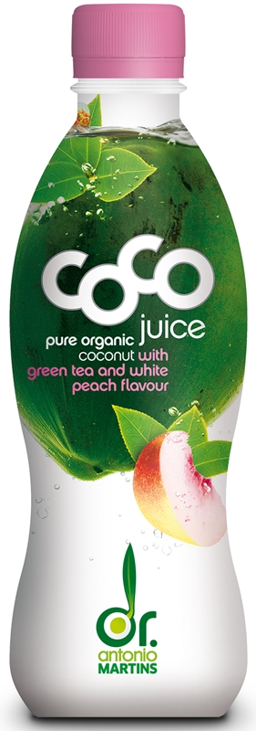 Dr. Martins coconut water with green tea flavored with peach BIO