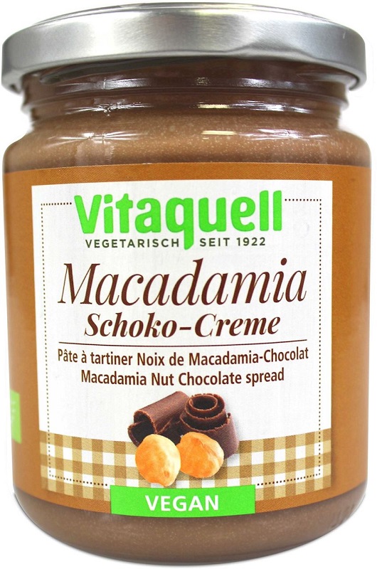 Vitaquell Krem czekoladowy z orzechami macadamia vegan BIO