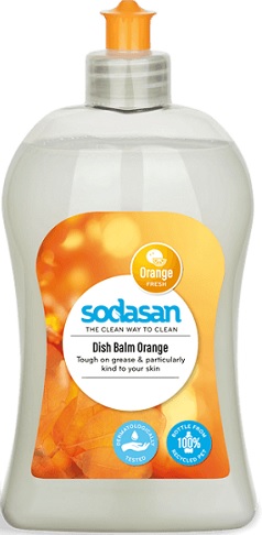 Sodasan écologique baume liquide vaisselle orange