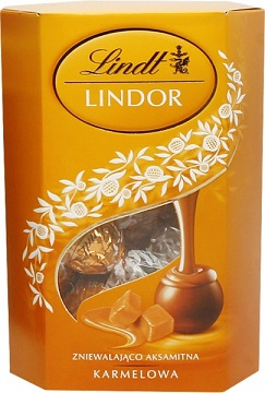 Lindt Lindor praline chocolate with caramel