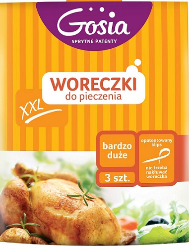 Gosia woreczki do pieczenia z klipsami 50x50cm