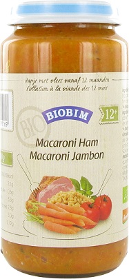 Biobim ecológica pasta de carne de la cena en casa con el jamón