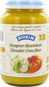 Ecológico Biobim cena en casa vegetales de calabaza y coliflor