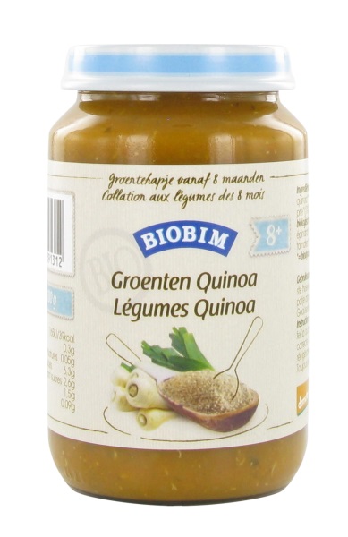 Ökologische Biobim Gemüse Snack Quinoa mit Gemüse