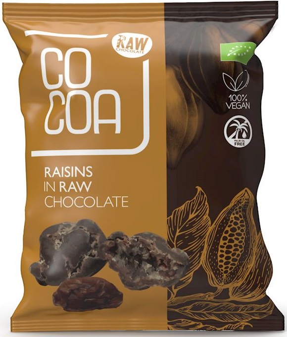 Cocoa Rodzynki w surowej czekoladzie BIO