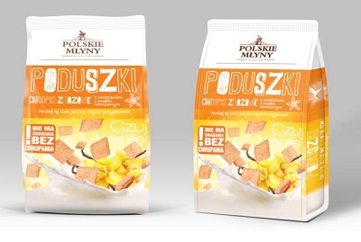 Polish Mills Cereal Crunchy Pillows with toppings with the vanilla flavour