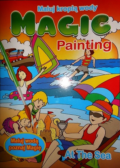 A4 para colorear pintura para pintar con agua gota de agua , el mar