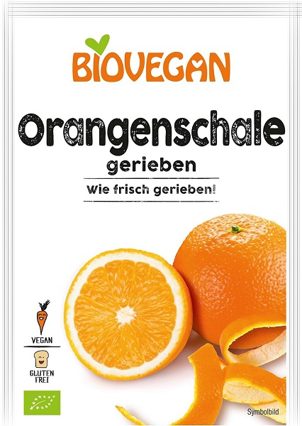 Biovegan Getrocknete Orangenschale, pulverisiert glutenfrei BIO