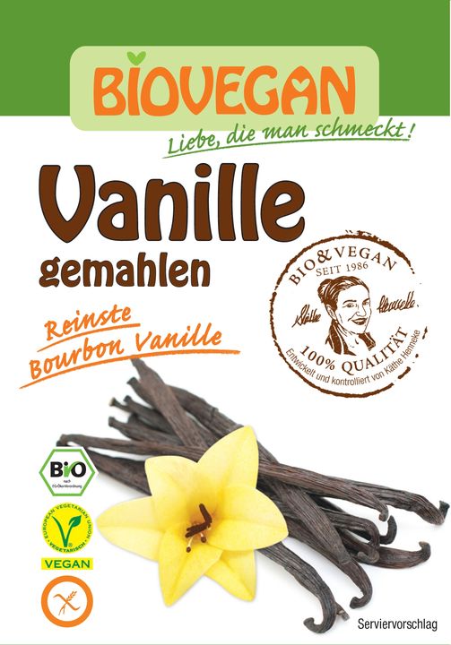 BIOVEGAN bourbon vanilla beans gluten free BIO