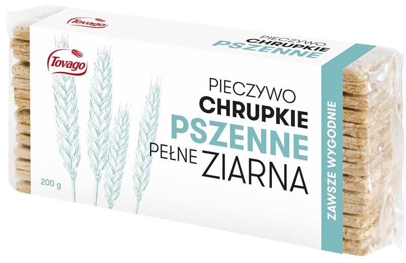 Tovago Pieczywo chrupkie pszenne. Pełne ziarna