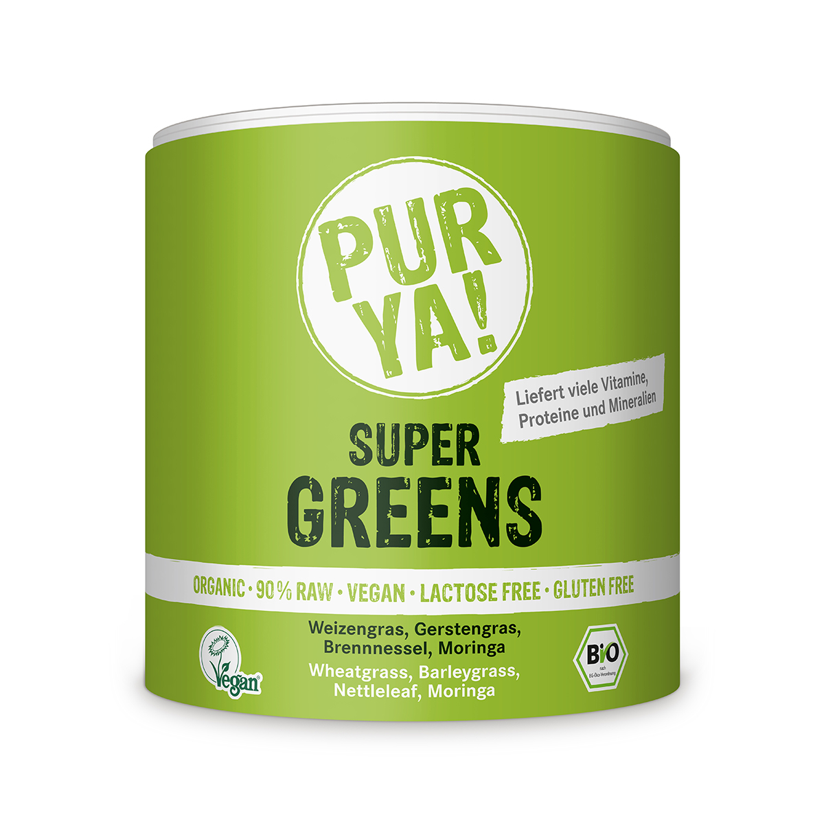 PUR YA! Mezclar verdes Súper polvo vegetal BIO libre de gluten