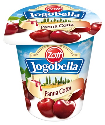 Zott Jogobella yogourt à saveur de cerise panna cotta