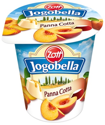 Zott Jogobella jogurt brzoskwiniowy o smaku panna cotta