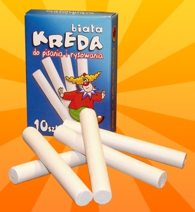 Kreda biała do pisania i rysowania 10 sztuk