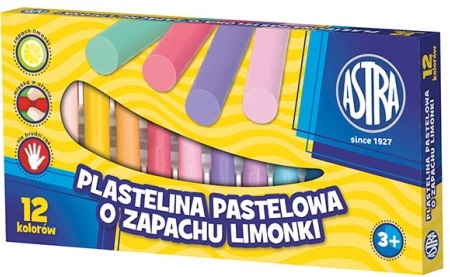 Astra plastilina pastel perfumado de cal 12 colores