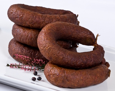 Traditionelle Lebensmittel Wurst Jałowcowa