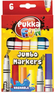 Pukka Diversión Marcadores Jumbo 6 colores