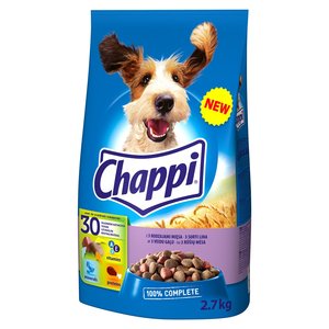 Chappi 3 types of meat 2.7 kg + 500 g Free