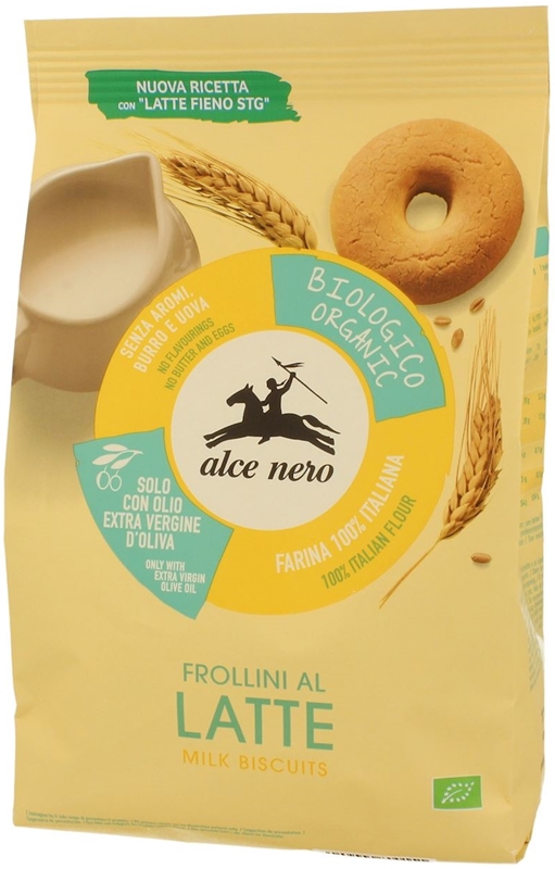 Alce Nero Tortitas de leche con aceite de oliva virgen extra (14%) BIO