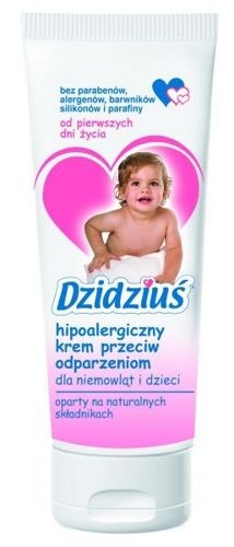 Hypoallergenic baby cream against chafes for infants and children