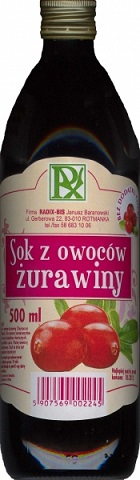 Radix-Bis sok z owoców żurawiny Bez cukru