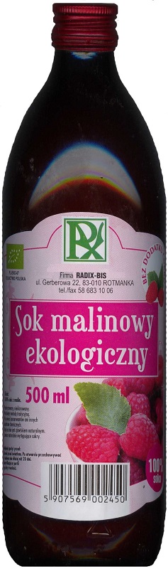 Radix-Bis Sok malinowy 100 % ekologiczny