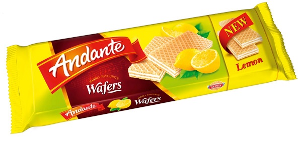 Andante wafers with cream filling with lemon flavor