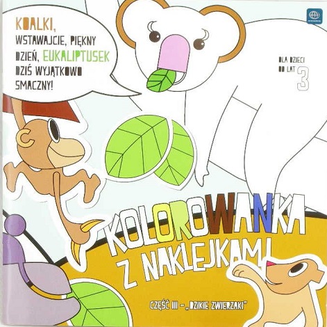 Interdruk coloring book with stickers "wild animals" Part III