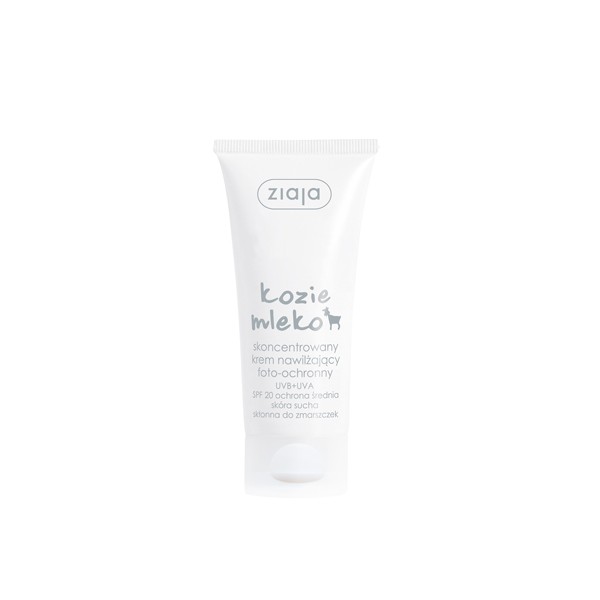 Ziaja Goat's milk concentrated moisturizer photo-protection UVA + UVB SPF 20 skin dry and prone to wrinkles