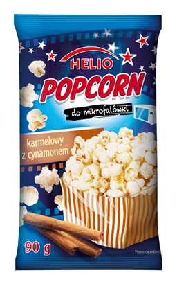 Helio popcorn do mikrofalówki karmelowy z cynamonem 90g