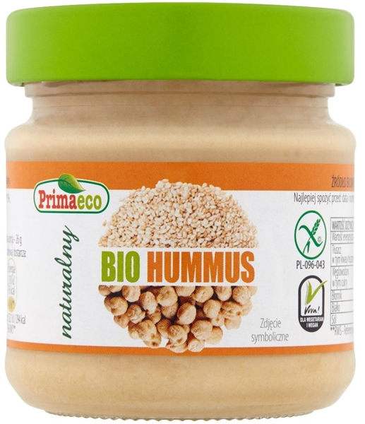 Primaeco hummus naturalny bezglutenowy BIO
