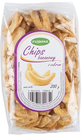 FLORPAK Chips de banane avec le sucre