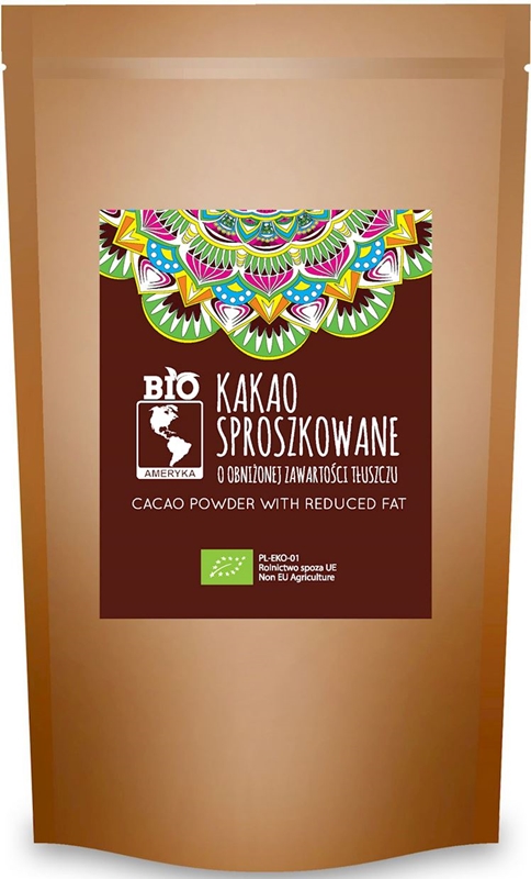 Bio Ameryka Kakao sproszkowane o obniżonej zawartości tłuszczu BIO