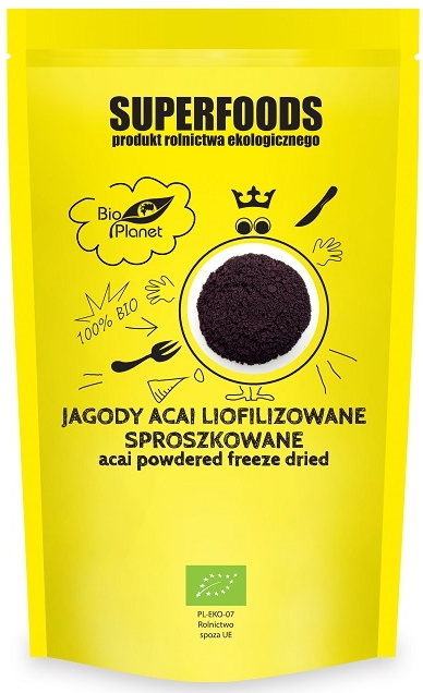 Bio Planet jagody acai liofilizowane sproszkowane BIO