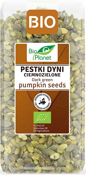 Семена тыквы Bio Planet темно-зеленые (выращены в Европе) BIO