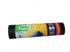 Leader garbage bags with drawstring strong with 60 L