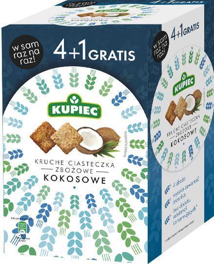 Kupiec kruche ciasteczka zbożowe kokosowe