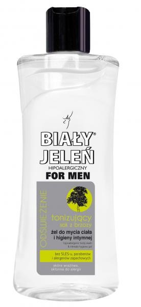 Ciervo Blanco gel de baño y la higiene íntima para hombres con zumo de abedul tónico