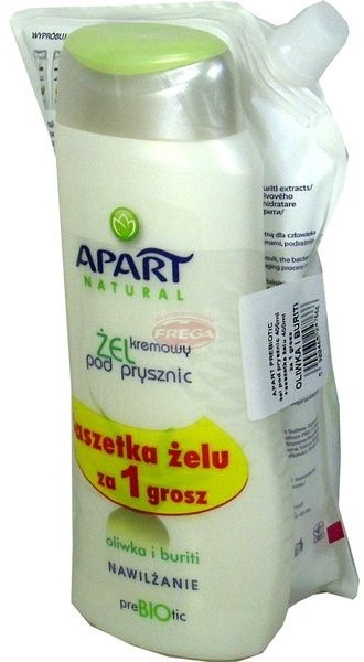 Outre crémeuse naturelle Gel douche 400ml + 400ml offre d'olive et buriti