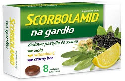 Scorbolamid na gardło ziołowe pastylki do ssania