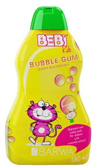 Colour Bebi Kids shampoo and bubble bath, 2 in 1 bubble gum