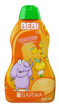 Color Bebi niños champú y baño de burbujas, 2 en 1 naranja