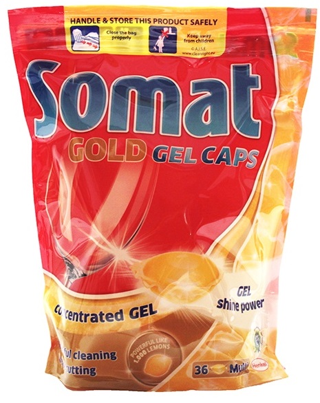 Somat Золотой гель крышки капсулы для посудомоечных машин