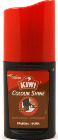 Kiwi color paste shine liquid shoe polish brown