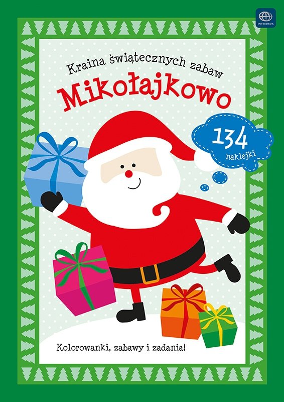 Interdruk colorear "Tierra de Navidad zabaw.Mikołajkowo" colorear, tareas divertidas y 134 pegatinas