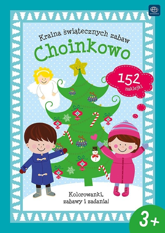 Interdruk colorear "Tierra de Navidad zabaw.Choinkowo" colorear, tareas divertidas y 152 pegatinas