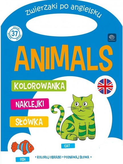 Interdruk Coloring handle food after animals in English "Animals" Color pictures, words meet