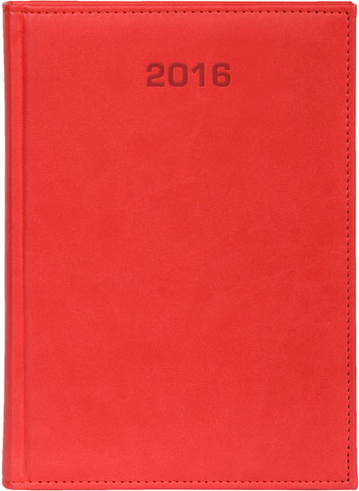 Dazar kalendarz książkowy 2016 B6 czerwony