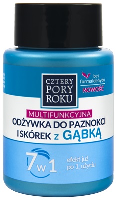 Cztery Pory Roku Multifunkcyjna odżywka 7 w 1 do paznokci i skórek z gąbką bez formaldehydu